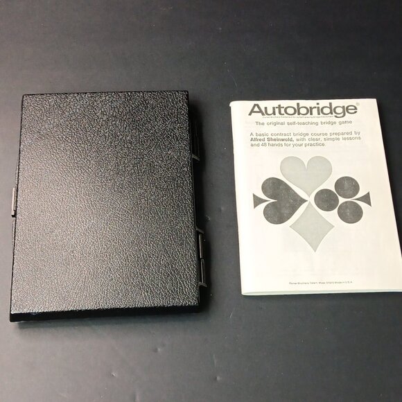 Vintage Autobridge Solo Bridge-Playing Game Handheld Parker Brothers EUC USA - Picture 9 of 12